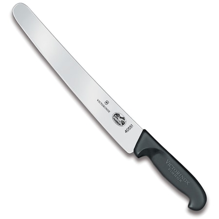 Swiss Army Brands 40551 Kitchen Fibrox Pro Black Slicing - Straight, 100.25In Roast Beef, Curved, Round Tip Blade VIC-5.2903.26
